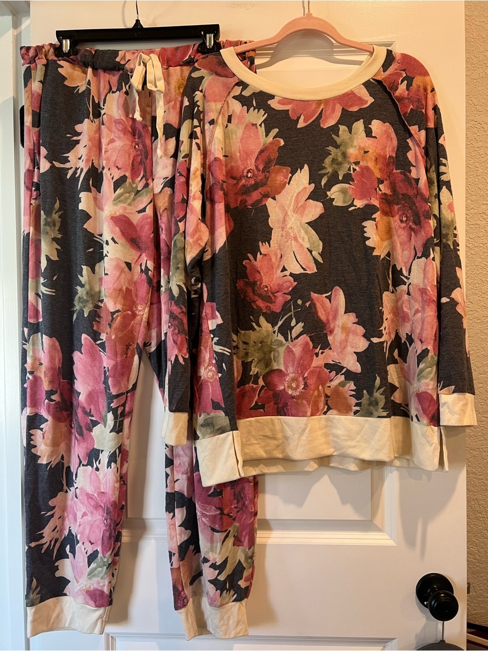 Honeyme Pink Floral Top and Joggers